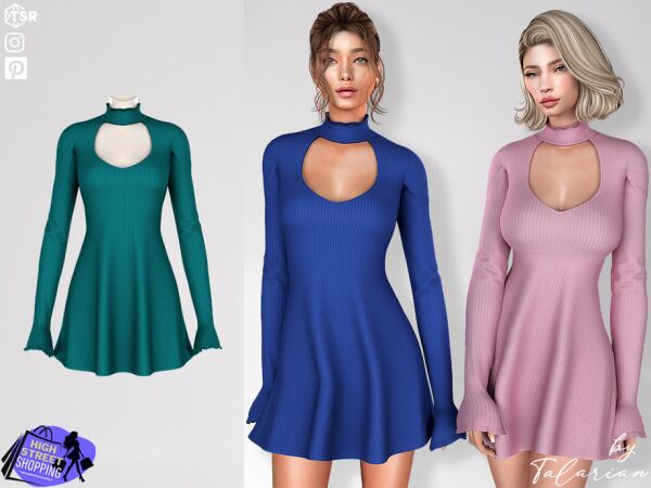 Fiona Dress by Talarian 1 Fiona Dress by Talarian Sims 4 CC