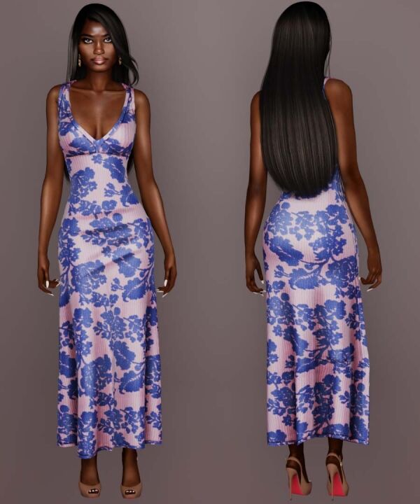 Floral Summer Dress 1 Floral Summer Dress Sims 4 CC