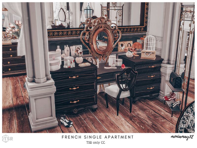 Charming French Single Apartment CC 11 sims 4 cc french single apartment tsr only cc by moniamay72 3