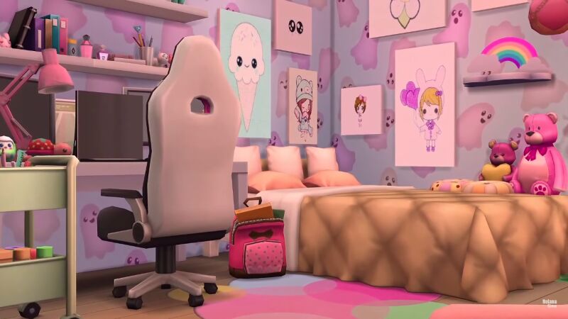 Gamer Girl Apartment 2 sims 4 cc gamer girl apartment no cc by nolanasims 2