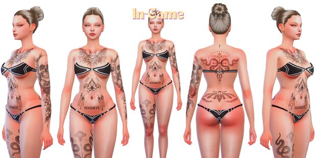 Gloria Tattoo by RavenBlends 2 sims 4 cc gloria tattoo by ravenblends 2