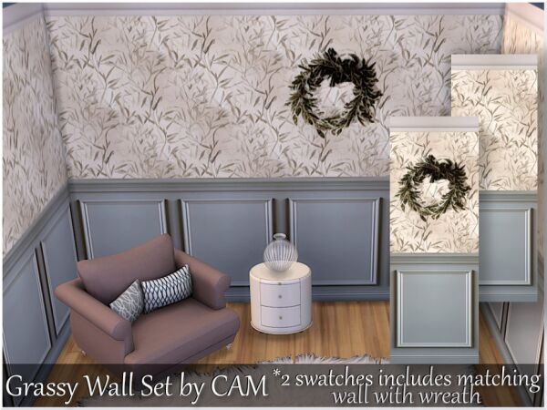 Grassy Wall Set by Coll22 1 Grassy Wall Set by Coll22 Sims 4 CC