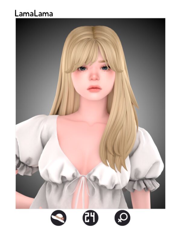 Hair Daina: A Stunning Look by LamaLama 1 Hair Daina: A Stunning Look by LamaLama Sims 4 CC