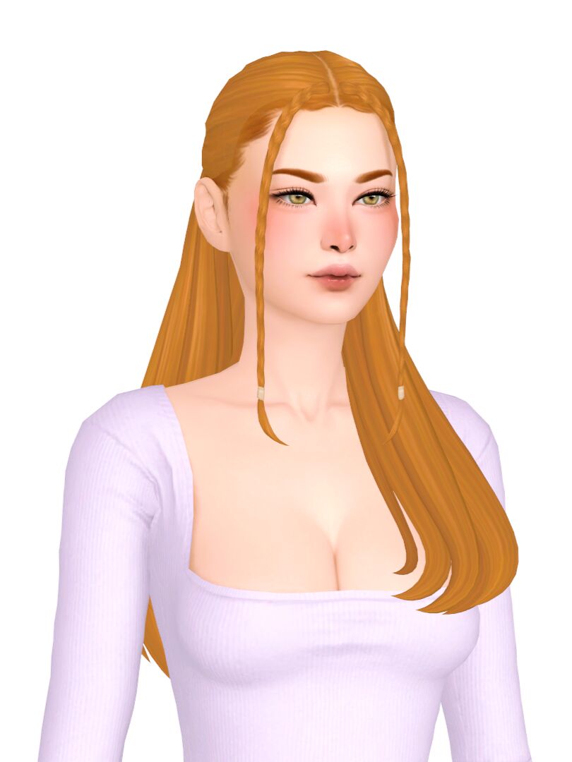 Hair Lookbook: Medium to Long Straight Hairstyles 6 sims 4 cc hair lookbook medium to long length straight 3