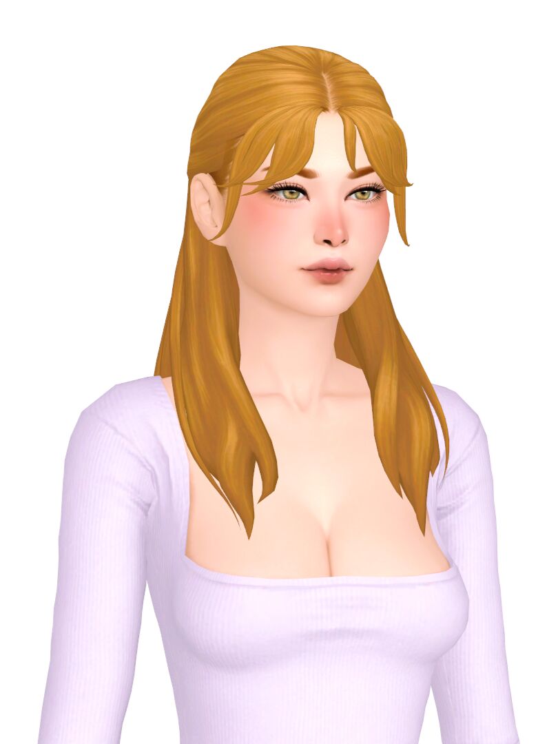 Hair Lookbook: Medium to Long Straight Hairstyles 3 sims 4 cc hair lookbook medium to long length straight 4