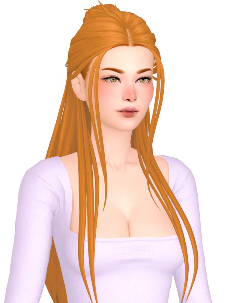 Hair Lookbook: Medium to Long Straight Hairstyles 4 sims 4 cc hair lookbook medium to long length straight 5