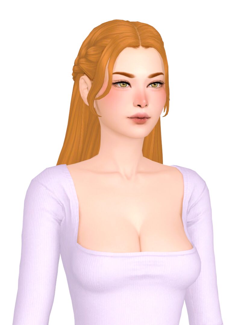 Hair Lookbook: Medium to Long Straight Hairstyles 2 sims 4 cc hair lookbook medium to long length straight 6