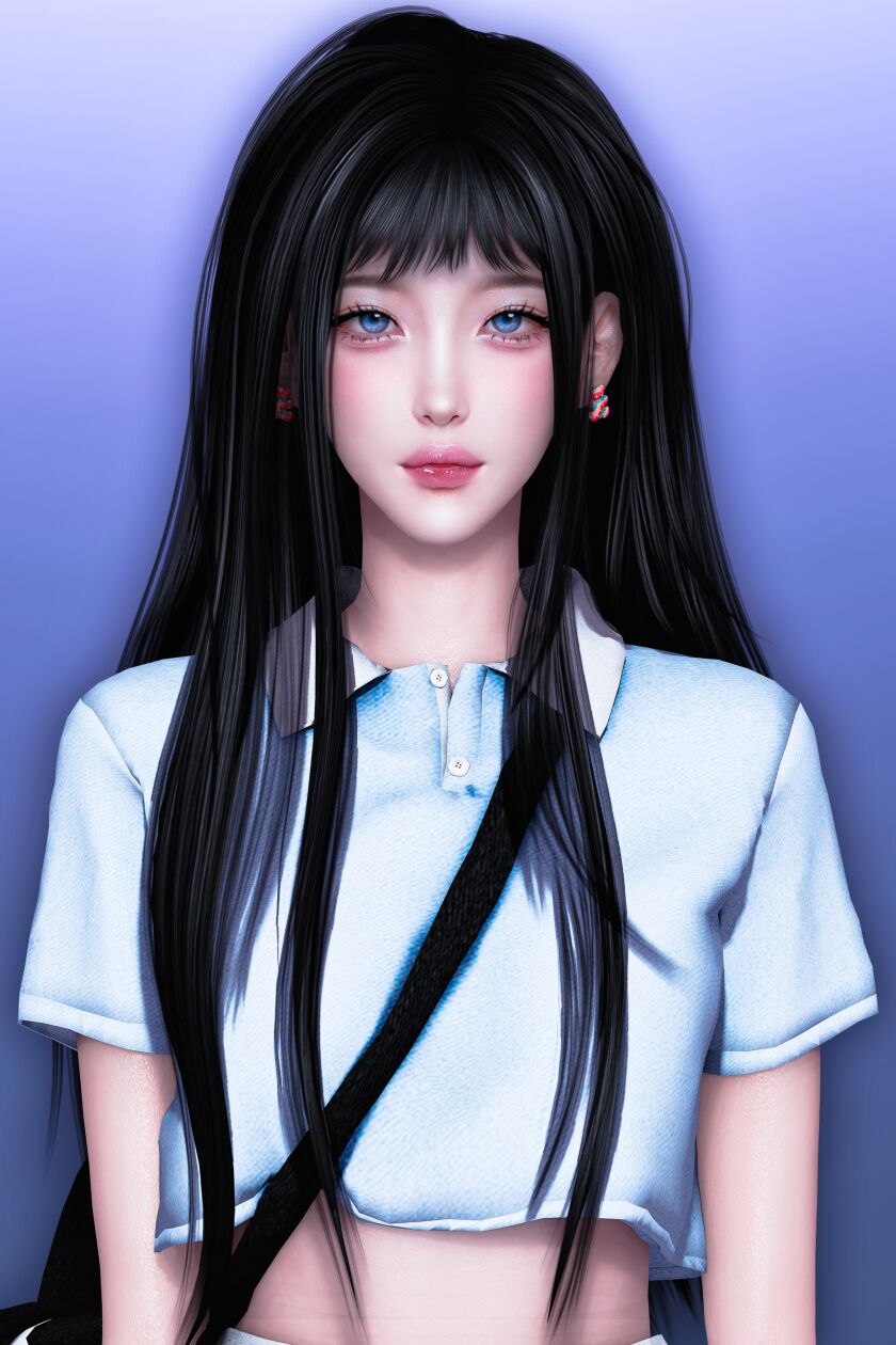 Hair N43 5 sims 4 cc hair n43 3