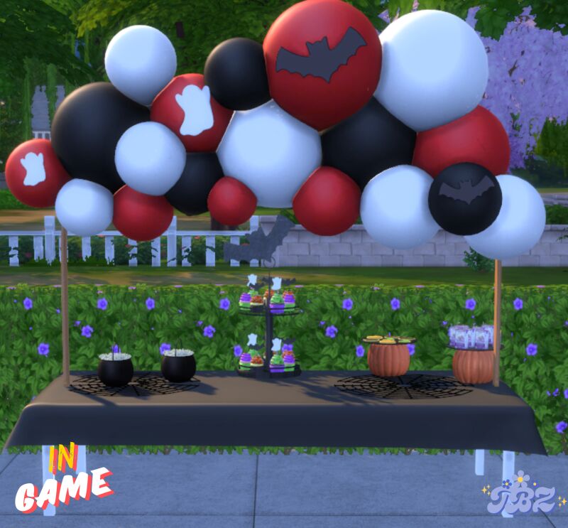 Spooktacular Halloween Deco Treat Table 2 sims 4 cc halloween deco treat table by tbzsimz 2