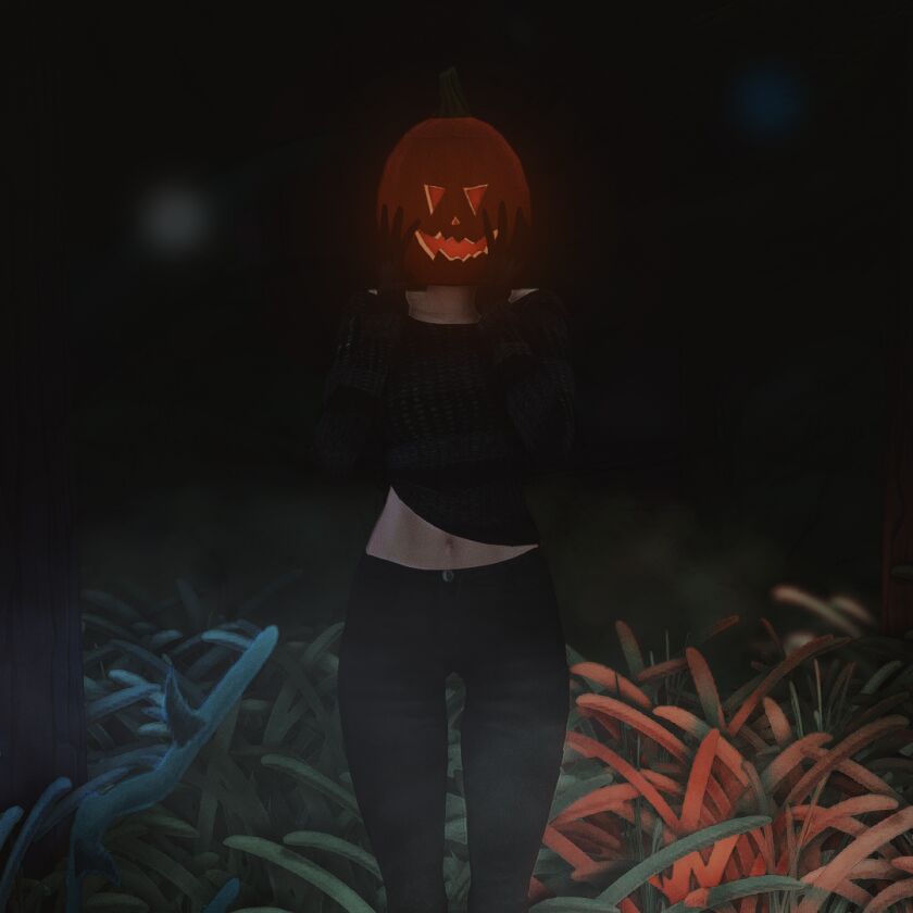 Halloween Gift 🎃 3 sims 4 cc halloween gift pumpkin head poses 11