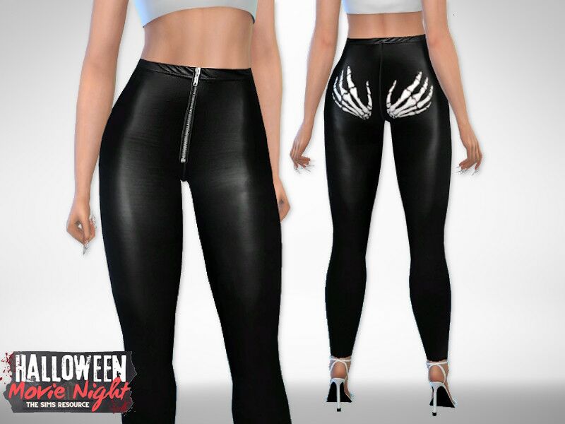 Spooky Skull Hands Leggings for Halloween 1 Spooky Skull Hands Leggings for Halloween Sims 4 CC