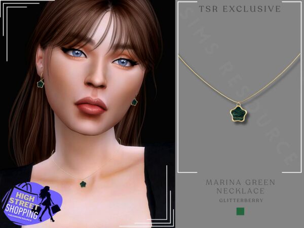 Stunning Marina Green Necklace for Sims 1 Stunning Marina Green Necklace for Sims Sims 4 CC