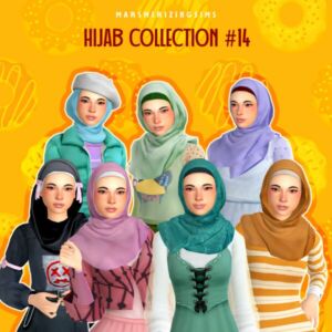 Stunning Hijab Collection #14 Sims 4 CC