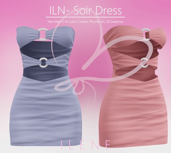 Elegant ILN. Soir Dress by Ilenes4 1 Elegant ILN. Soir Dress by Ilenes4 Sims 4 CC