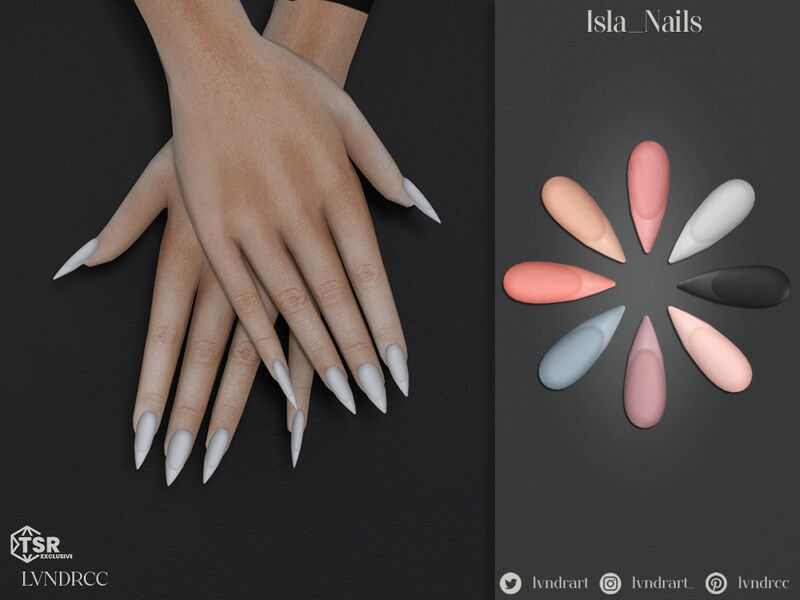 Pastel Light Nails for Elegant Looks 1 Pastel Light Nails for Elegant Looks Sims 4 CC