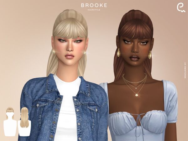 Karen Hairstyle: Tied-Up Updo for Females 1 Karen Hairstyle: Tied-Up Updo for Females Sims 4 CC