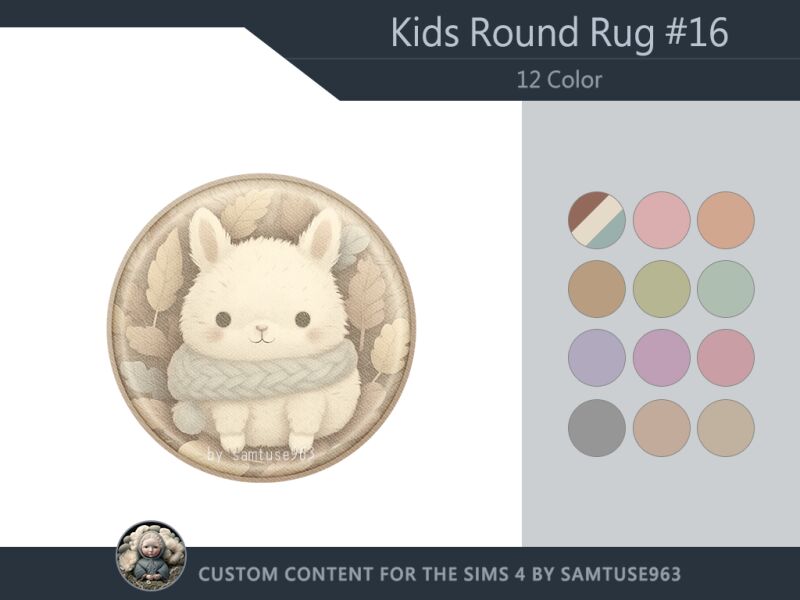 Whimsical Round Dance Rug for Kids 4 sims 4 cc kids round dance rug 16 samtuse963 2