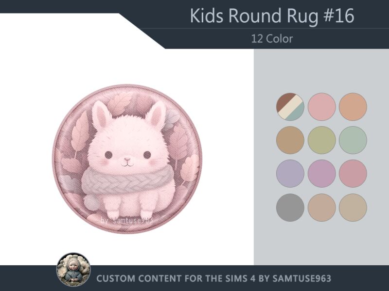 Whimsical Round Dance Rug for Kids 3 sims 4 cc kids round dance rug 16 samtuse963 4