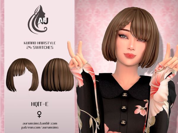 Kumao Hairstyle for Sims 1 Kumao Hairstyle for Sims Sims 4 CC