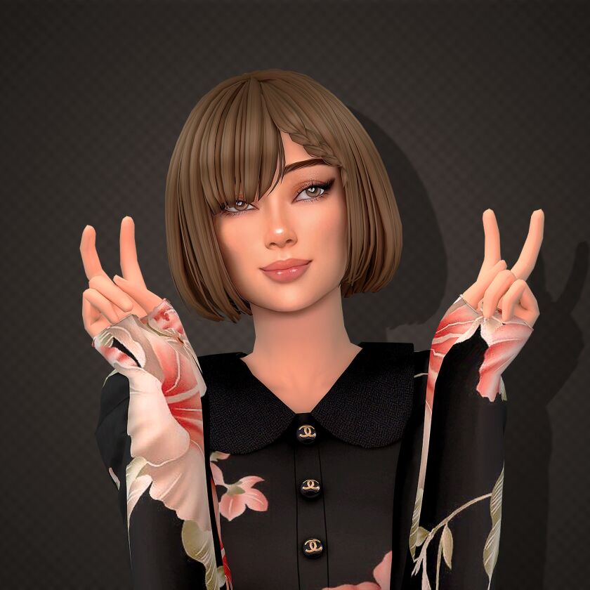 Kumao - Free Hairstyle 1 Kumao – Free Hairstyle Sims 4 CC