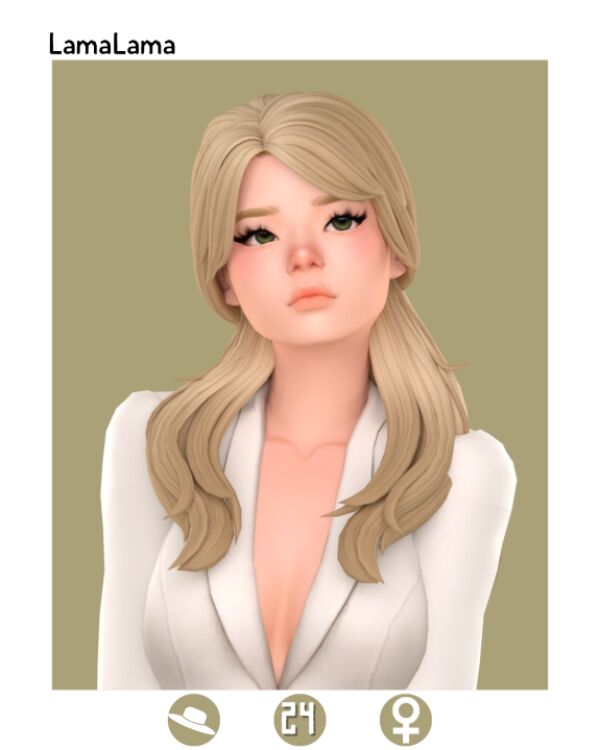 Lamalama | Hair Melina 1 Lamalama | Hair Melina Sims 4 CC