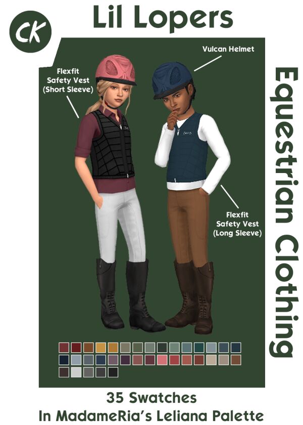 L'il Lopers Equestrian Clothing - Part Two 1 L’il Lopers Equestrian Clothing – Part Two Sims 4 CC