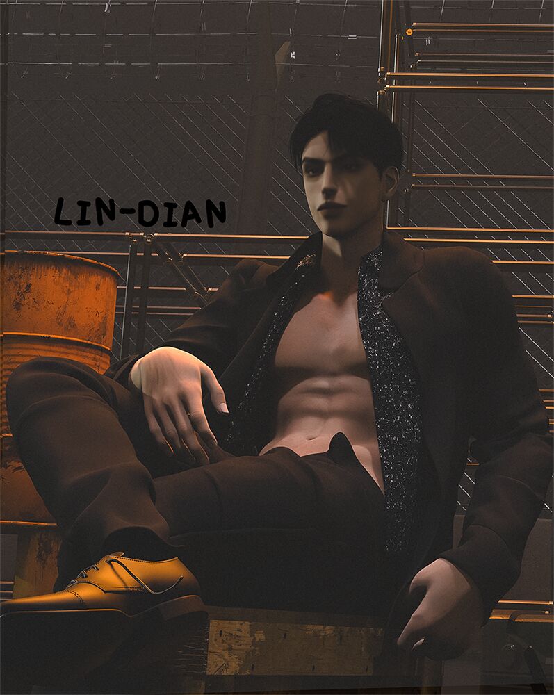 sims 4 cc lin dian mens two piece sequin suit 2