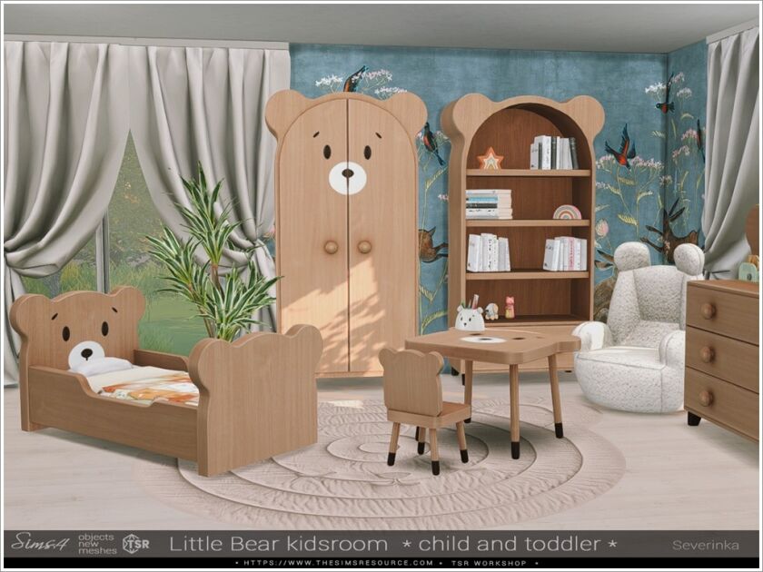 Little Bear Kidsroom 1 Little Bear Kidsroom Sims 4 CC