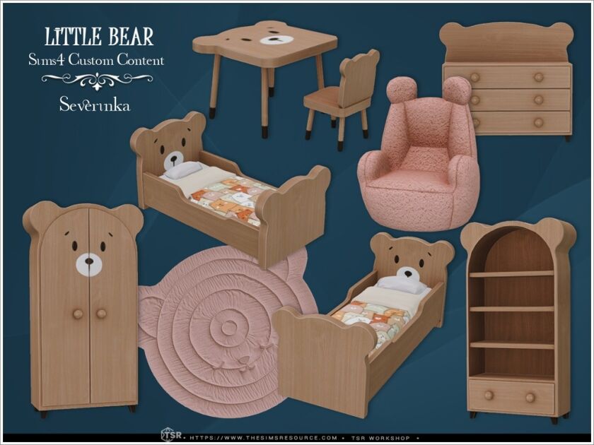 Little Bear Kidsroom 4 sims 4 cc little bear kidsroom 4