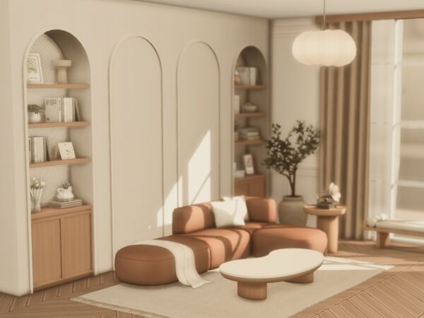 Stunning Living and Dining Set by GUA 1 Stunning Living and Dining Set by GUA Sims 4 CC