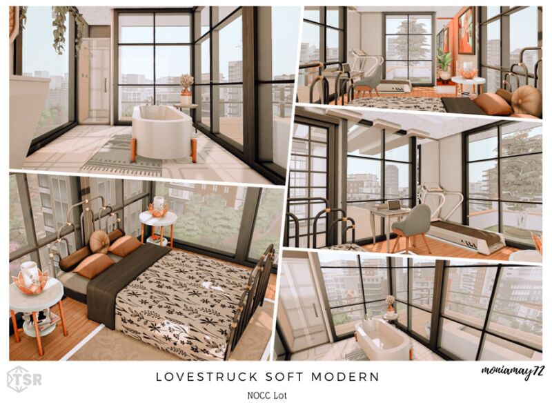Lovestruck Soft Modern Nocc LOT 2 sims 4 cc lovestruck soft modern nocc lot by moniamay72 10
