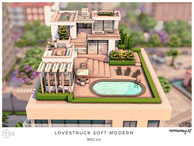 Lovestruck Soft Modern Nocc LOT 9 sims 4 cc lovestruck soft modern nocc lot by moniamay72 2