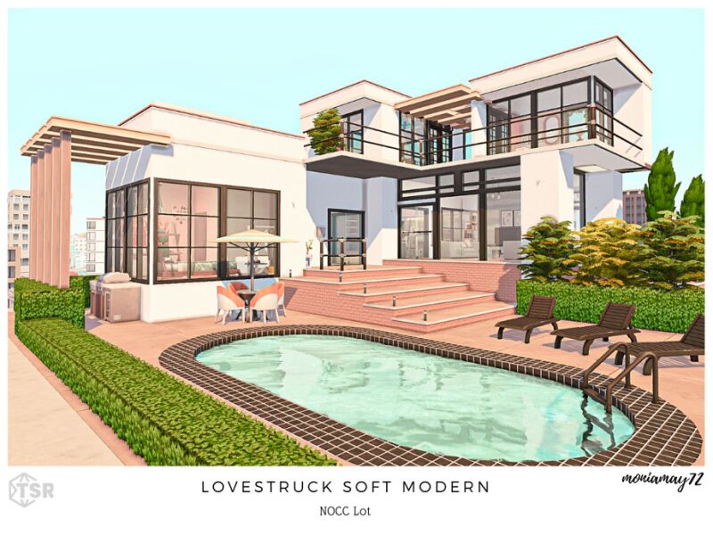 Lovestruck Soft Modern Nocc LOT 10 sims 4 cc lovestruck soft modern nocc lot by moniamay72 3