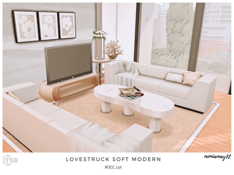 Lovestruck Soft Modern Nocc LOT 8 sims 4 cc lovestruck soft modern nocc lot by moniamay72 4