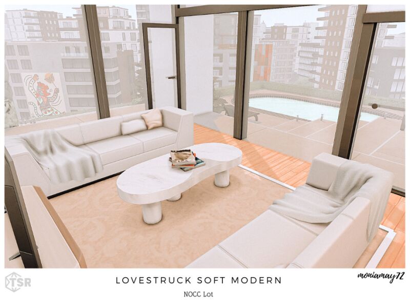 Lovestruck Soft Modern Nocc LOT 5 sims 4 cc lovestruck soft modern nocc lot by moniamay72 6