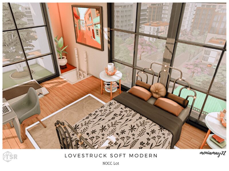 Lovestruck Soft Modern Nocc LOT 6 sims 4 cc lovestruck soft modern nocc lot by moniamay72 7