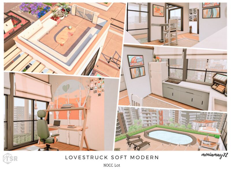 Lovestruck Soft Modern Nocc LOT 4 sims 4 cc lovestruck soft modern nocc lot by moniamay72 9