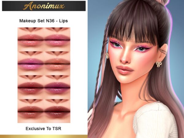 Stunning Makeup Set N36 for Gorgeous Lips 1 Stunning Makeup Set N36 for Gorgeous Lips Sims 4 CC