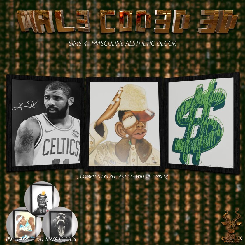 Male Coded 3D | Sims 4 Masculine Aesthetic ART 1 Male Coded 3D | Sims 4 Masculine Aesthetic ART Sims 4 CC