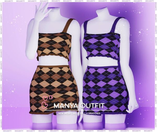 Manya Outfit by Irisarity 1 Manya Outfit by Irisarity Sims 4 CC