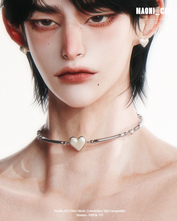 Elegant Pearl Accessories for Men 1 Elegant Pearl Accessories for Men Sims 4 CC