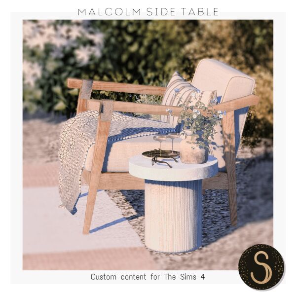 Stylish Malcolm Side Table by McGee & Co 1 Stylish Malcolm Side Table by McGee & Co Sims 4 CC