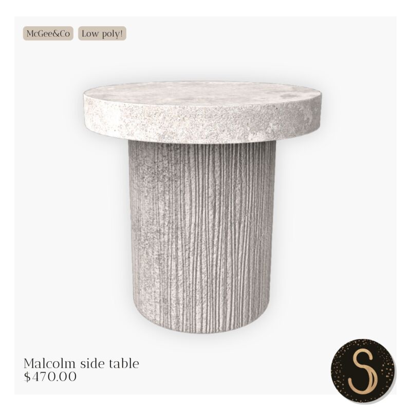 Stylish Malcolm Side Table by McGee & Co 2 sims 4 cc mcgeeco malcolm side table by sims4luxury 2