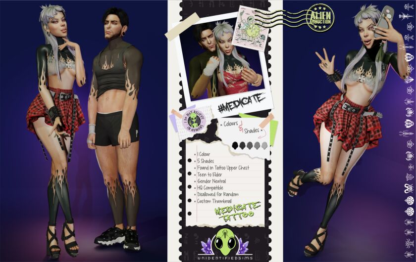 Medicate Tattoo - NOW Free! 1 Medicate Tattoo – NOW Free! Sims 4 CC