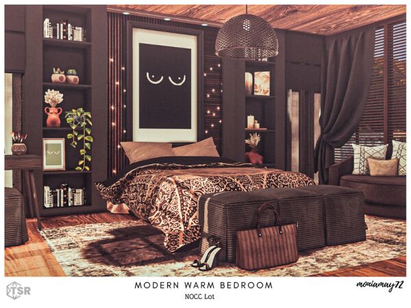 Modern Warm Bedroom TSR Only CC 1 Modern Warm Bedroom TSR Only CC Sims 4 CC