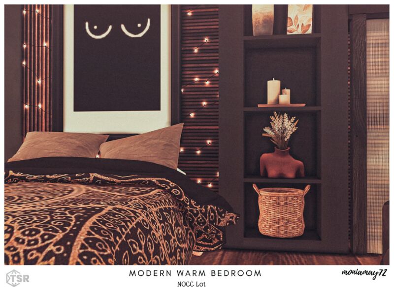 Modern Warm Bedroom TSR Only CC 3 sims 4 cc modern warm bedroom tsr only cc by moniamay72 3