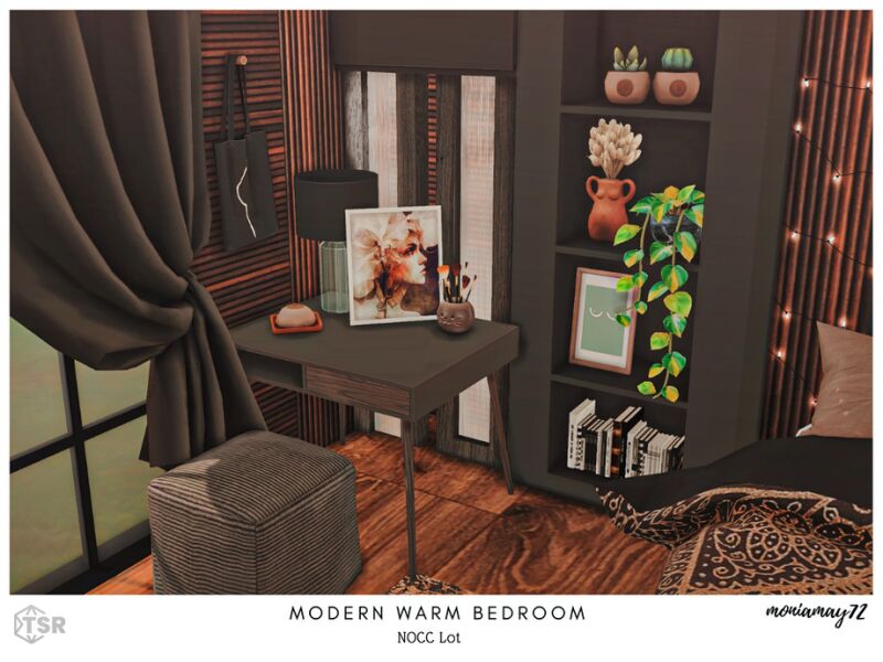 Modern Warm Bedroom TSR Only CC 2 sims 4 cc modern warm bedroom tsr only cc by moniamay72 5