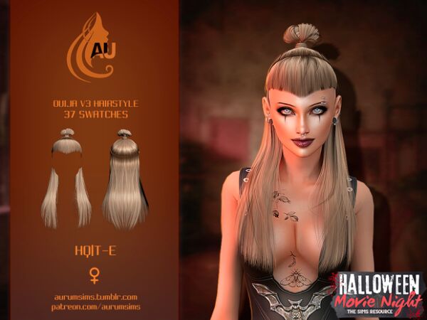 Monica - Stunning Updo Hairstyle 2 sims 4 cc monica hairstyle by aurumsims 2