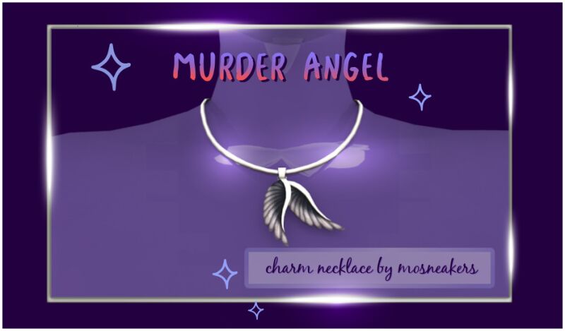 Murder Angel Charm Necklace 4 sims 4 cc murder angel charm necklace by darlingdesires 2