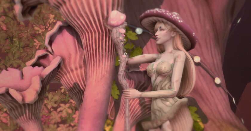 Mushroom Staff CAS Accessory 1 Mushroom Staff CAS Accessory Sims 4 CC